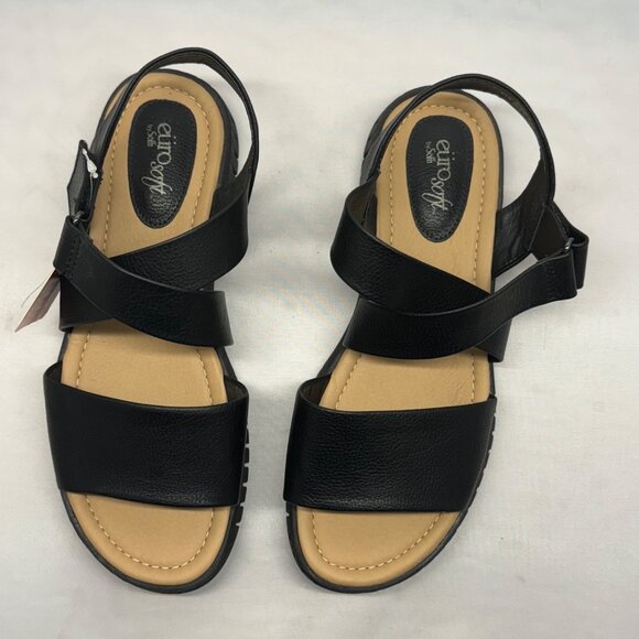 Euro Soft by Sofft Sandals Women's 9.5 W Black sandals adjustable straps NWT - Picture 3 of 16